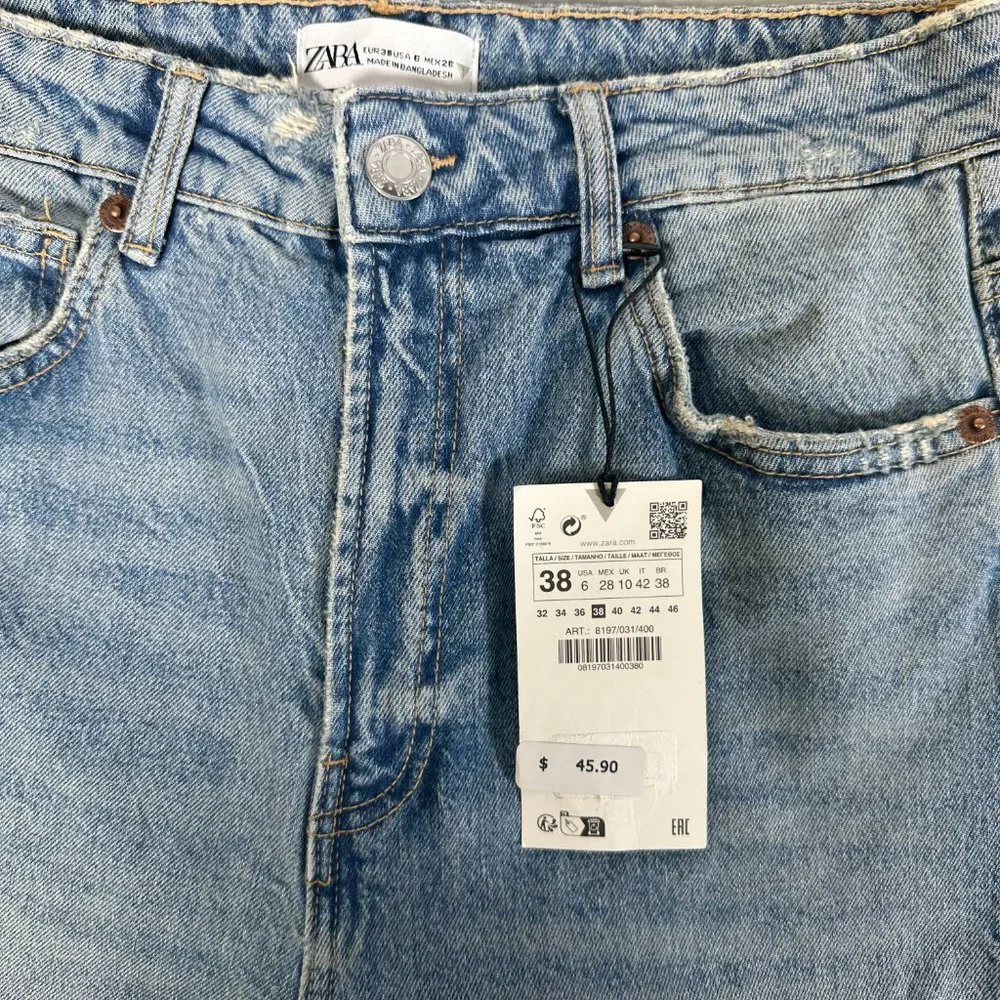 Women's Zara Mom Fit Jeans 6 - Picture 3 of 3